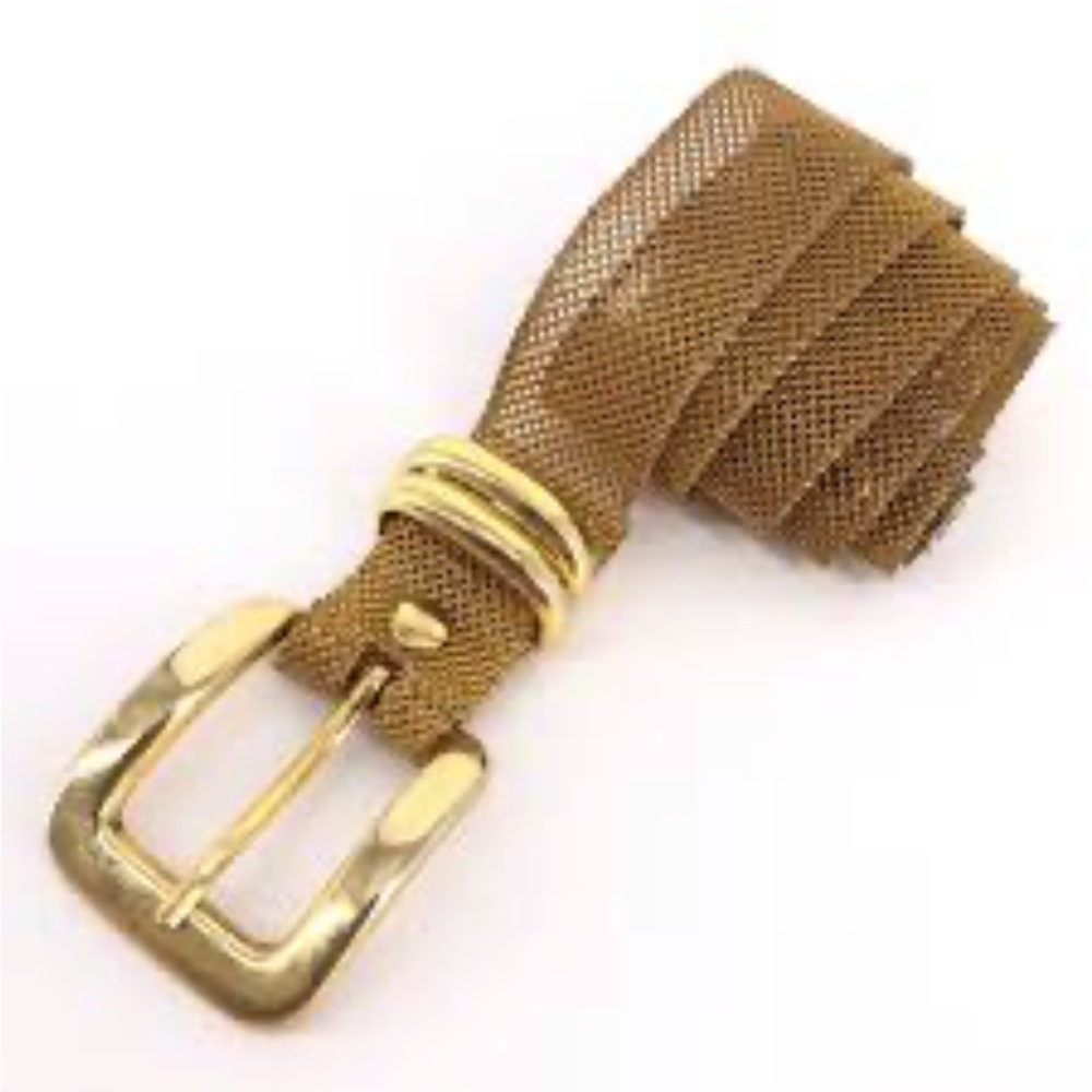 Vintage Gold Elegant Mesh Chainmail Belt Metallic Disco 70’s 80’s 90’s Sz Medium